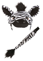 Zebra Headband & Tail Plush Costume Kit - US 3918