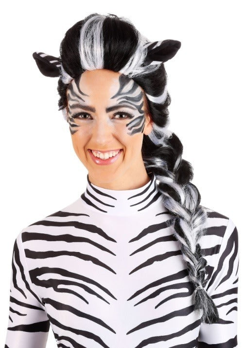 Zebra Costume Wig for Women - US 9728