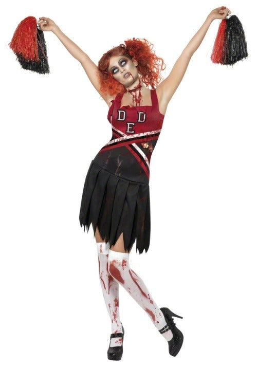 Zombie Cheerleader Costume Dress for Women - US 8558