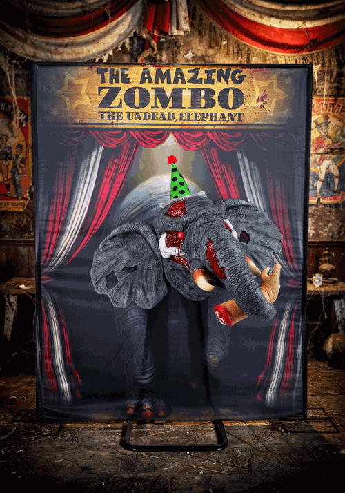 3FT Zombo the Undead Elephant Actor-matronic Decoration - Brick Thunder - US 2056